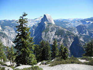 Обои Парк Горы Штаты Йосемити Калифорнии Glacier Point