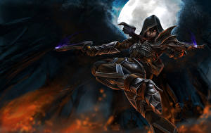 Фотографии Diablo Diablo III компьютерная игра Фэнтези Девушки