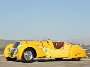 Картинки Peugeot Родстер Darlmat 402 Pourtout Roadster 1938 автомобиль
