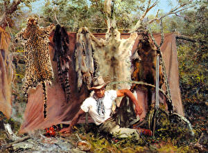 Картинка Живопись Zdenek Burian Camp in the jungle