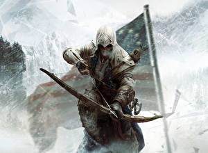 Обои Assassin's Creed Assassin's Creed 3 Лучники Луком Коннор Кенуэй компьютерная игра