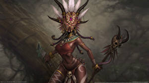 Обои Diablo Diablo 3 Игры Фэнтези Девушки