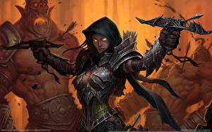Фотография Diablo Diablo III компьютерная игра Фэнтези Девушки