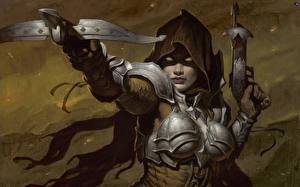 Картинки Diablo Diablo III Фэнтези Девушки