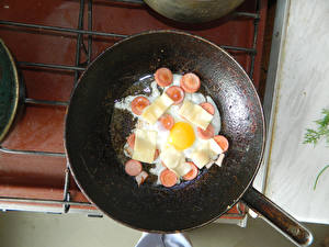 Картинка Вторые блюда Яичница Сковородка