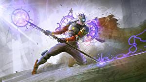 Обои Воин Посохи Фантастика