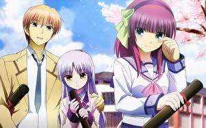 Обои Angel Beats! Подросток Аниме Девушки