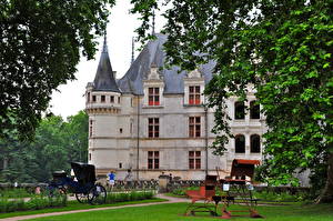 Картинка Замки Франция Франция Chateau de Azay le Rideau город