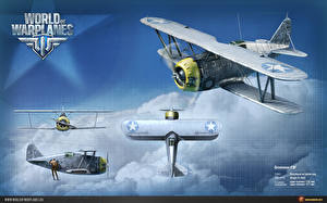 Обои World of Warplanes Grumman F3F Игры Авиация