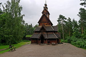 Фото Дома Норвегия Осло Folkemuseum