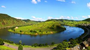 Обои Германия Реки Водный канал Брем Города