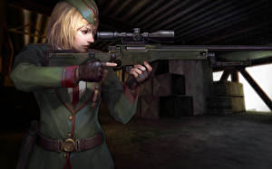 Фото Counter Strike девушка солдат с awp Игры Девушки