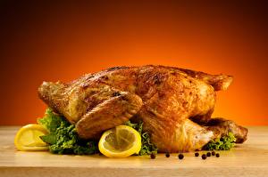 Картинка Мясные продукты Курица запеченная Продукты питания