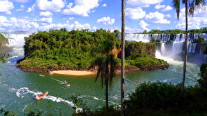 Картинки Водопады Водопады Игуасу Бразилия