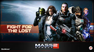 Фотографии Mass Effect Mass Effect 2 компьютерная игра Девушки