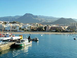 Обои Испания Канарские острова Тенерифе Los Cristianos город