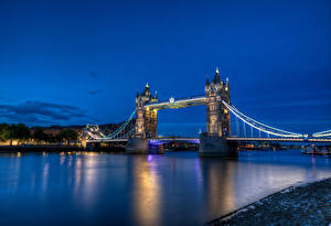 Обои для рабочего стола Мост Великобритания Тауэрский мост Лондон город