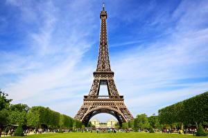 Картинки Франция Эйфелева башня Париж Эйфелева башня