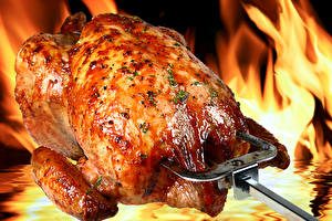 Картинка Мясные продукты Курица запеченная Еда