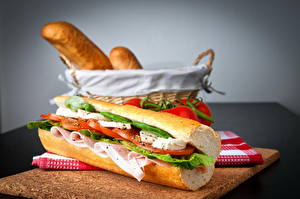 Фотографии Бутерброд Сэндвич Продукты питания