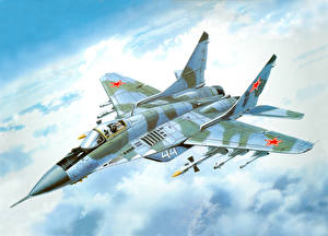 Фотография Самолеты Рисованные МиГ-29