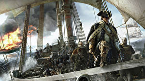 Обои Assassin's Creed Assassin's Creed 3 Корабль Парусные компьютерная игра