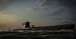 Фотография Рисованные Подводные лодки Армия