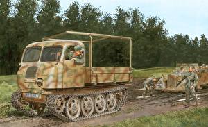 Фото Рисованные Германия Трактора German RSO.1 Traktor военные