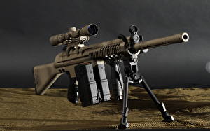 Картинки Винтовки Снайперская винтовка Оптическим прицелом HK51