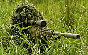 Картинка Солдаты Снайперская винтовка Снайпер Камуфляж