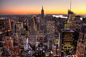 Картинки Америка Нью-Йорк Манхэттен город