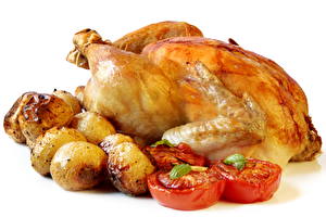 Картинки Мясные продукты Курица запеченная Продукты питания