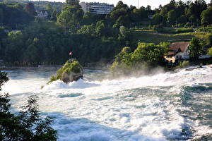 Картинка Водопады Швейцария Rhine Природа