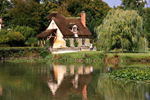 Фотографии Парк Франция Деревня королевы Марии-Антуанетты Versailles Природа