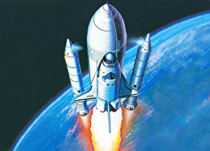 Картинка Корабль Ракета Spase Shuttle Космос