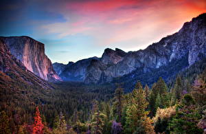 Картинка Парки Горы Штаты Калифорния Йосемити Природа