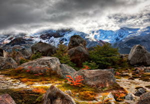 Фотография Горы Камень Аргентина HDRI Природа