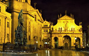 Фотография Чехия Памятники Прага Ночные город
