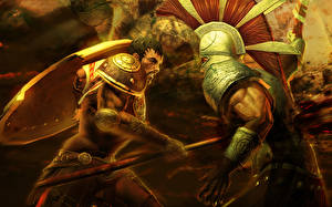 Картинка Rise of the Argonauts С щитом Копья В шлеме компьютерная игра