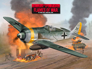 Фотография Flames of War Самолеты Fw190 компьютерная игра