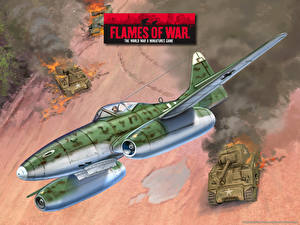 Обои Flames of War Самолеты Me.262 Игры