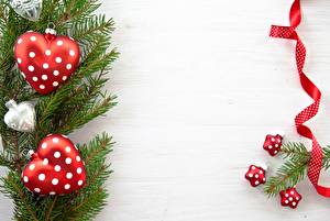 Картинка Праздники Рождество Ветки Елка Ленточка