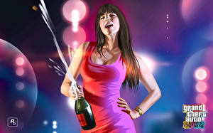 Картинки GTA Шампанское компьютерная игра Девушки