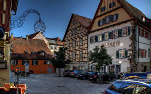 Картинки Германия Здания HDR Швебиш-Халль Города