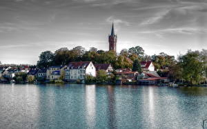 Картинка Германия Здания HDRI Фельдбергер-Зеенландшафт Города