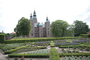 Картинки Замок Дания Копенгаген Rosenborg Города