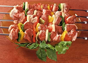 Обои Мясные продукты Шашлык