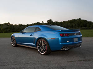 Фотография Шевроле Синий 2013 Hot Wheels Camaro Автомобили