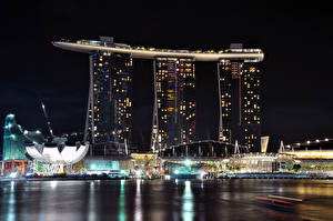 Картинка Сингапур В ночи