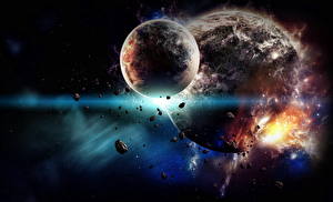 Фотография Катастрофы Планеты Астероиды Космос